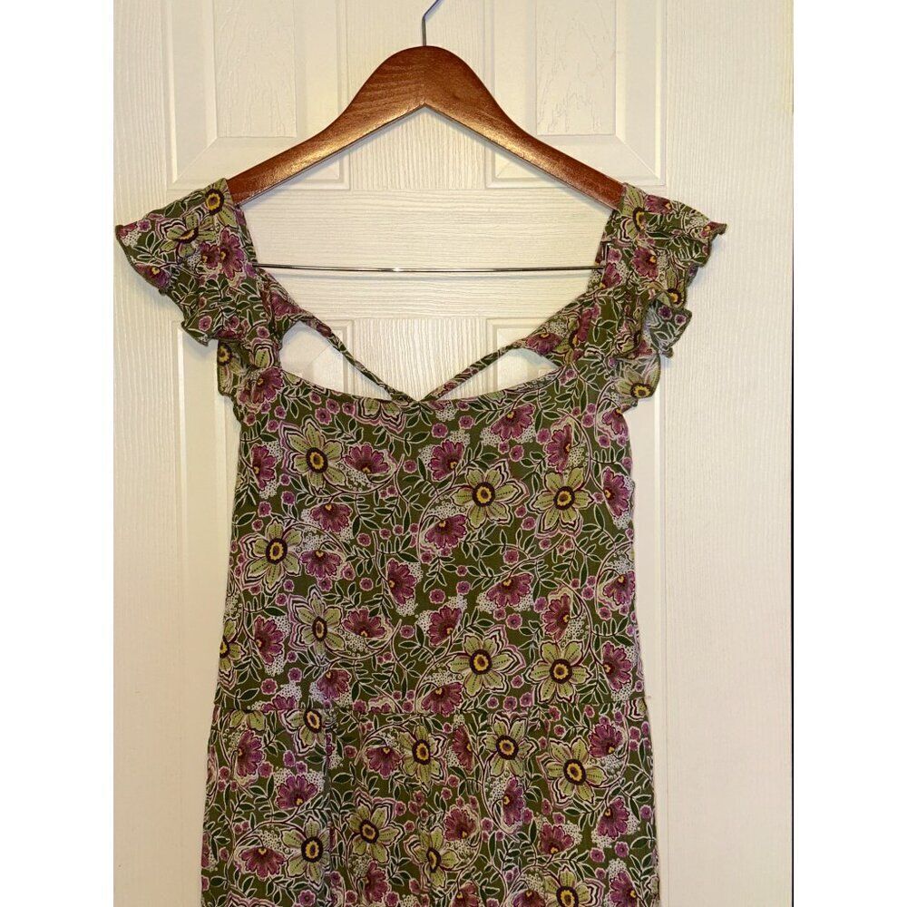 NWT Maurice’s Green Floral Open Back Mini Dress Size XL - Picture 4 of 14